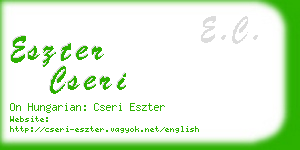 eszter cseri business card